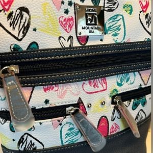 NWT My Valentine Leather Hearts Crossbody Shoulder Bag